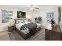 Spacious main bedroom with neutral decor and ample natural light at 19 Roving Hills Cir, Cartersville, GA 30121