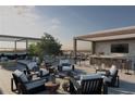 Outdoor rooftop deck complete with fire pit, bar, countertop seating, grill and plenty of space for entertaining at 318 Sandy Springs Cir # 260, Sandy Springs, GA 30328