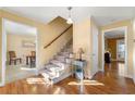 Bright entryway with hardwood floors and staircase at 1925 Annwicks Dr, Marietta, GA 30062