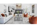 Open living room showcasing a modern fireplace and comfortable seating at 3378 Bachelor St, Atlanta, GA 30344