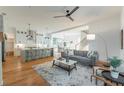 Open concept living area featuring hardwood floors and a modern aesthetic at 89 1St Ne Ave, Atlanta, GA 30317