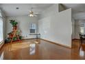 Spacious living room with hardwood floors, high ceilings, and lots of natural light at 3815 Landgraf Cv, Decatur, GA 30034