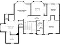 Upstairs floor plan showing layout of bedrooms and bathrooms at 4620 Hardwick Ct, Suwanee, GA 30024