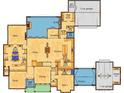 Main floor plan showcasing kitchen, living, and dining areas at 210 Carl Sanders Dr, Acworth, GA 30101