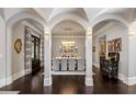 Formal dining room with hardwood floors and a beautiful chandelier at 5220 Green Oak Ct, Atlanta, GA 30327