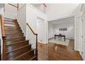 Staircase leading to upper level with view to office at 8140 High Hampton Chase, Alpharetta, GA 30022