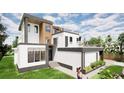 Modern home exterior with a rooftop terrace, clean lines, and inviting landscaping at 3534 Rockhaven Ne Cir, Atlanta, GA 30324