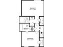 Second floor layout with two bedrooms, two bathrooms, and closets at 896 Glynn Oaks Dr, Clarkston, GA 30021