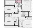 Upstairs floor plan with primary suite and secondary bedrooms at 3208 Shirecrest Ln, Dacula, GA 30019