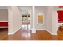 Two-story foyer with hardwood floors and views to Gathering room at 2265 Wildwood Lake Dr, Suwanee, GA 30024