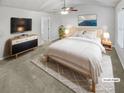 Bright main bedroom with a large bed and stylish dresser at 7085 Magnolia Ln, Fairburn, GA 30213