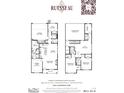 Detailed floor plan showcasing layout with kitchen, bedrooms, garage, patio, and total square footage for new home at 401 Nettle Ct, Woodstock, GA 30188