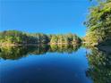 Scenic lake view with lush forest surroundings at 3720 Riviera Dr, Cumming, GA 30041