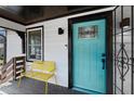 Stylish front door with a yellow bench, creating a welcoming entrance to the home at 530 Bolton Nw Rd, Atlanta, GA 30331
