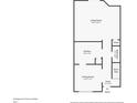 First floor plan showing living room, kitchen, dining room, bathroom, entry and foyer at 2229 Bigwood Trl, Atlanta, GA 30349