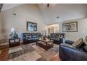 Comfortable living room with vaulted ceilings and modern furnishings at 557 Bradford Park, Loganville, GA 30052