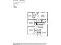 Upper level floor plan with 4 beds, 3 baths, 2 car garage at 140 Kingsley Way, Acworth, GA 30102
