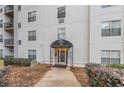 Apartment building entrance featuring a covered awning and glass doors, ensuring a welcoming arrival at 970 Sidney Marcus Blvd # 1217, Atlanta, GA 30324