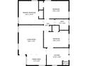 Layout showing bedrooms, living areas, kitchen, dining, bath, and a pantry at 1692 Shirley Sw St, Atlanta, GA 30310