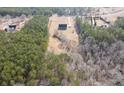 Aerial view of the home, nestled on a large lot surrounded by lush green trees and foliage at 172 Lakeview Dr, Newborn, GA 30056