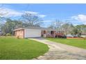 Well-kept single Gathering red brick home with an attached garage and green lawn at 2649 Lake Harbin Rd, Morrow, GA 30260