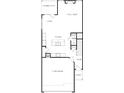 First floor floorplan featuring two car garage, kitchen, Gathering room, and patio at 4220 Cavalier Way, Duluth, GA 30097