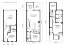 Floor plan showcasing the layout of this two-story home with a two car garage at 220 Village Overlook # K2, Canton, GA 30114