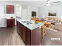 Modern kitchen with stainless steel appliances and granite countertops at 3194 Haynes Park Dr, Lithonia, GA 30038