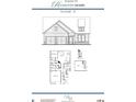 Detailed floor plan showcasing the layout of the house including the bedrooms, kitchen, and garage at 114 Maplewood Ln, Conyers, GA 30094