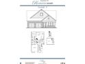 Detailed home floor plan showcasing a functional layout with a kitchen, multiple bedrooms, and a two-car garage at 202 Whispering Pines Ave, Conyers, GA 30094