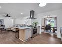 Modern kitchen with center island, stainless steel appliances, and an open layout at 3046 Wendgate Dr, Marietta, GA 30062