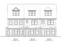 Detailed architectural elevation showcasing the design of townhome exteriors at 224 Village Overlook # K3, Canton, GA 30114