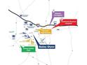 Area map highlighting the proximity to local amenities, schools, parks, and shopping centers at 290 Halibut Cir, Covington, GA 30016