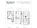 Floor plan of a 2,620 square foot home with 3 bedrooms and 3.5 bathrooms across three floors at 201 Retreat Ln, Canton, GA 30114