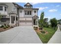 A beautiful two story townhome with a two car garage, front lawn and driveway at 203 Retreat Ln, Canton, GA 30114