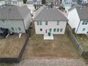 Aerial view of the backyard showcasing ample space and privacy at 7266 Gladstone Cir, Lithonia, GA 30038