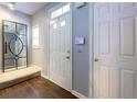 Inviting hallway with stylish decor and a modern smart home system at 3831 Austin Park Ln, Decatur, GA 30032