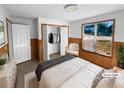 Comfortable staged bedroom with closet, natural light and neutral tones at 3782 Westchase Dr, Marietta, GA 30066
