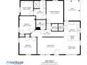 Detailed floor plan showcasing the layout of a 1268 sq ft home with clearly labeled rooms at 3393 Phillip Cir, Decatur, GA 30032