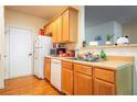Close up of kitchen including sink and appliances at 485 Lantern Wood Dr, Scottdale, GA 30079