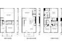 Detailed floorplan showcasing the layout of this home's first, second, and third floors at 4639 Red Lion Pl, Lawrenceville, GA 30044