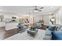 Inviting living room featuring an open-concept design, stylish furniture, and a seamless flow to the kitchen at 3263 Dodson Dr, Atlanta, GA 30344