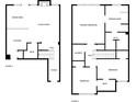 Detailed floor plan showcasing the layout of both floors, including bedrooms, bathrooms, and living spaces at 2613 Stonekey Bnd, Lithonia, GA 30058