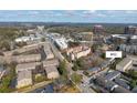 An aerial view of townhomes surrounded by trees, city skyline in the background, and easy access to nearby urban amenities at 3535 Roswell Ne Rd # H2, Atlanta, GA 30305