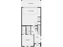 Detailed floor plan features bedroom, bathroom, entry foyer, 2 car garage, porch and deck above at 103 Holt Ln, Lawrenceville, GA 30046
