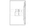 Blueprint drawing showing the upper level floor plan of the house at 158 South Village Ave, Holly Springs, GA 30115
