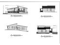 Architectural drawings showing front, rear, right, and left elevations with scale measurements at 2134 Nw Abner Nw Pl, Atlanta, GA 30318