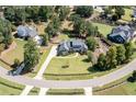 Expansive aerial view showcasing the home's large lot, mature trees, and neighborhood setting at 276 Red Gate Dr, Canton, GA 30115