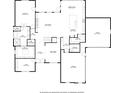 Detailed floor plan showcasing the layout of the home's first floor, including kitchen, living, and garage spaces at 1798 Braselton Hwy, Lawrenceville, GA 30043