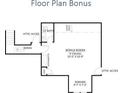 Bonus floor plan featuring a bonus room, half bath, kitchenette, closet and dormer at 3286 Elwin Ragsdale Way, Acworth, GA 30102
